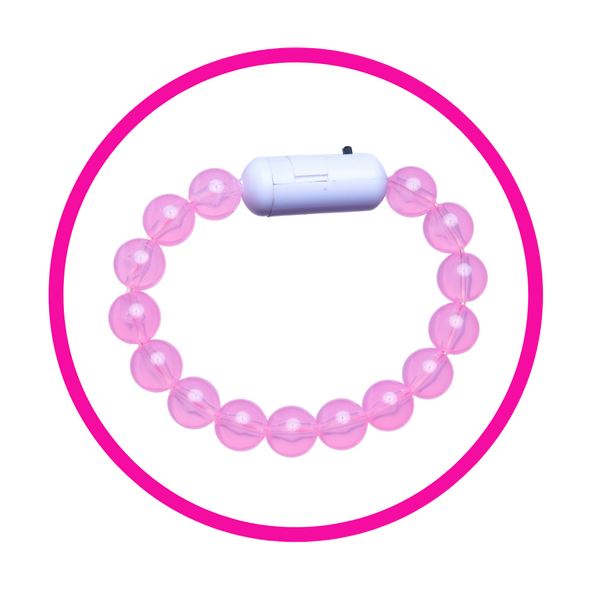 8 Inch Pink Light Up Glow Bracelet | FlashingBlinkyLights